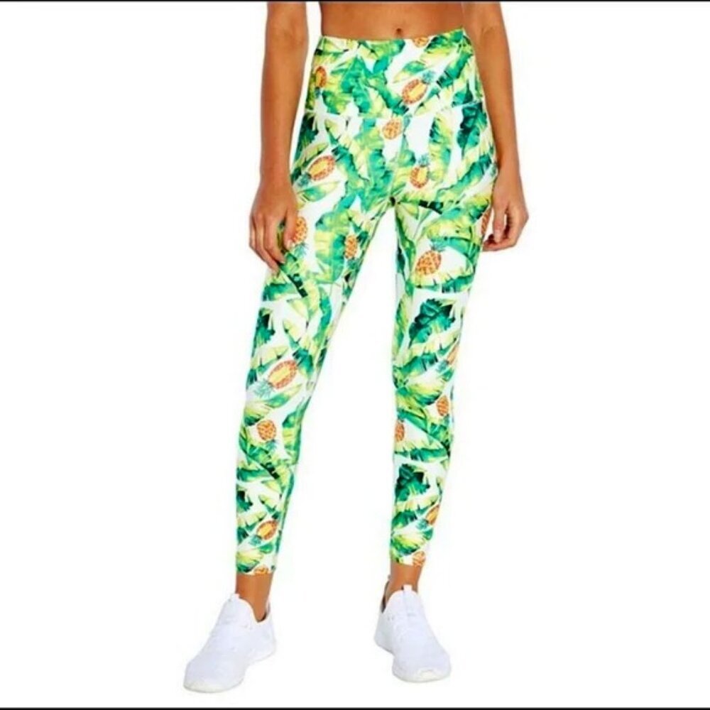NWT WILDFOX Palms & Pineapples 7/8 Length Leggings S